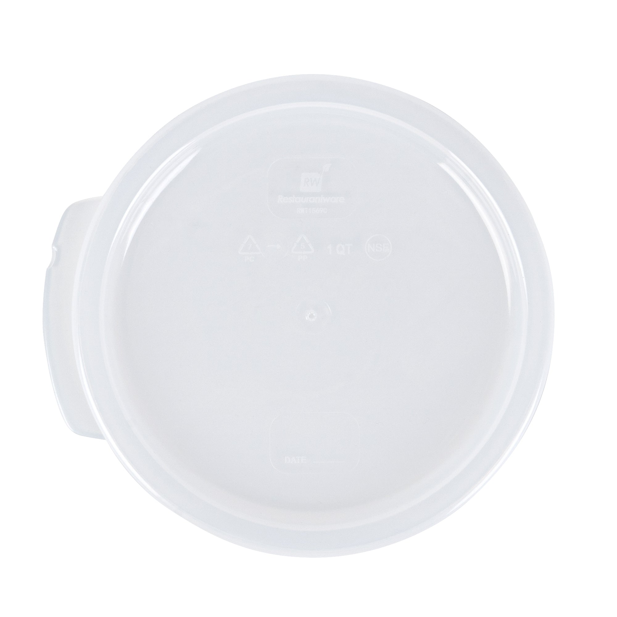 Met Lux Round Translucent Plastic Food Storage Container Lid - Fits 1 qt - 10 count box
