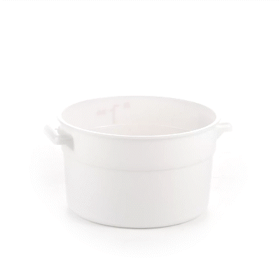 Met Lux 2 qt Round White Plastic Food Storage Container - with Red Volume Markers - 7 1/4" x 7 1/4" x 4 1/4" - 1 count box