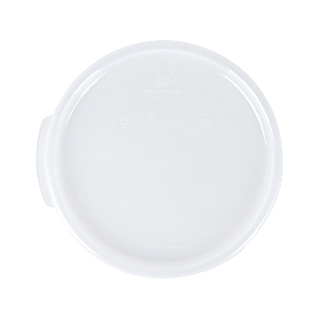 Met Lux Round Translucent Plastic Food Storage Container Lid - Fits 2 and 4 qt - 1 count box