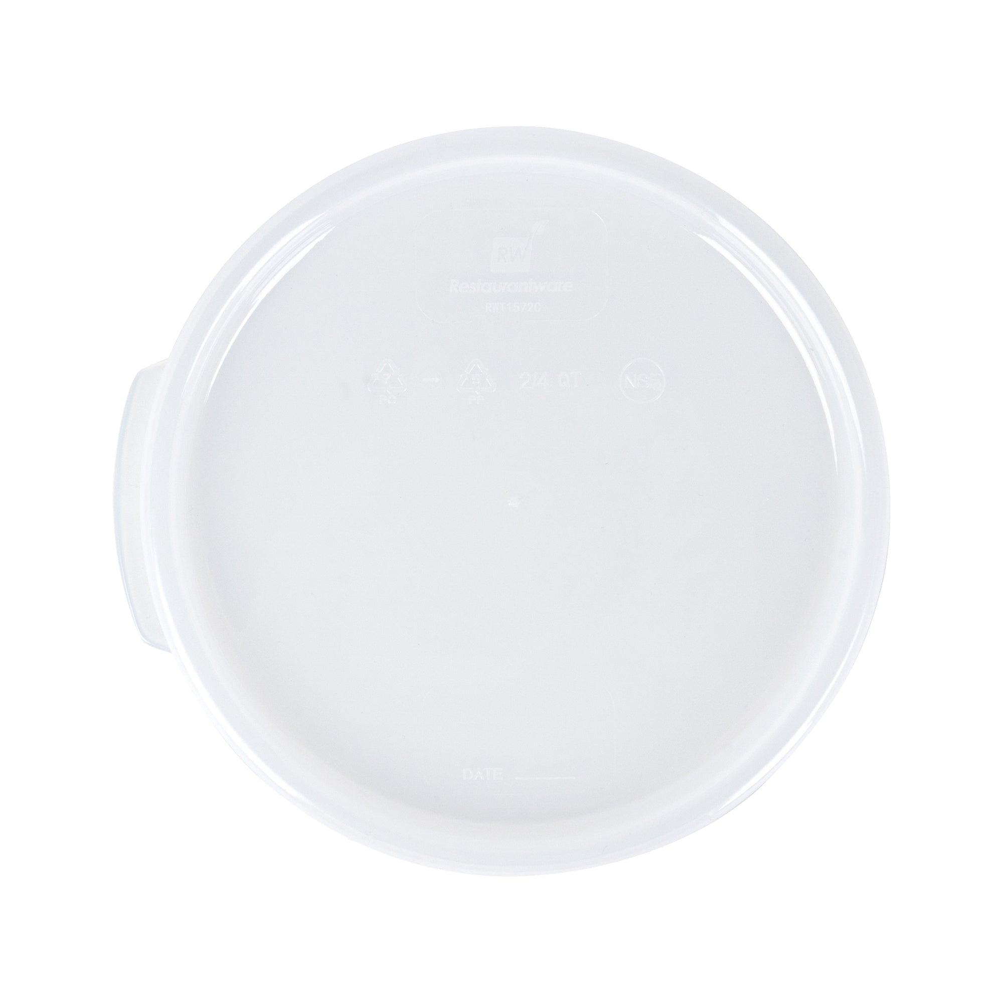 Met Lux Round Translucent Plastic Food Storage Container Lid - Fits 2 and 4 qt - 1 count box