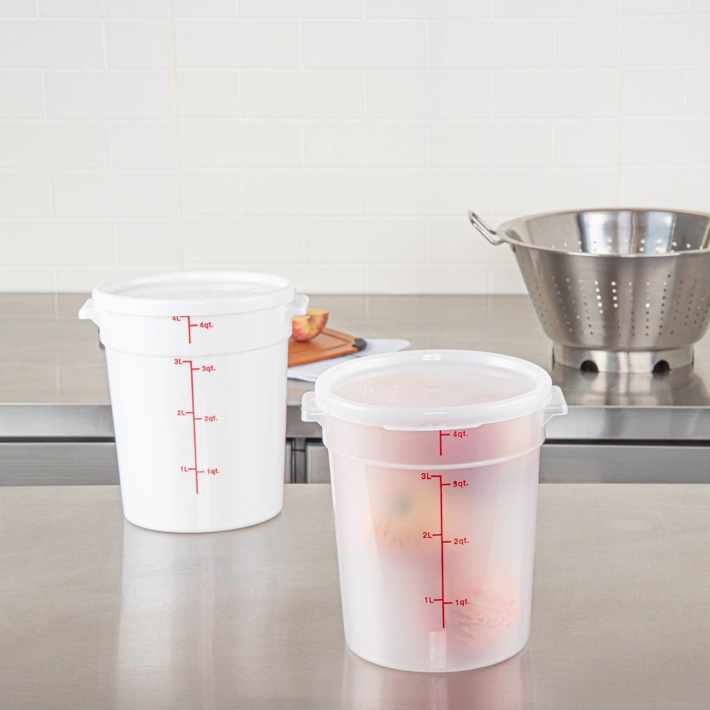 Met Lux Round Translucent Plastic Food Storage Container Lid - Fits 2 and 4 qt - 1 count box