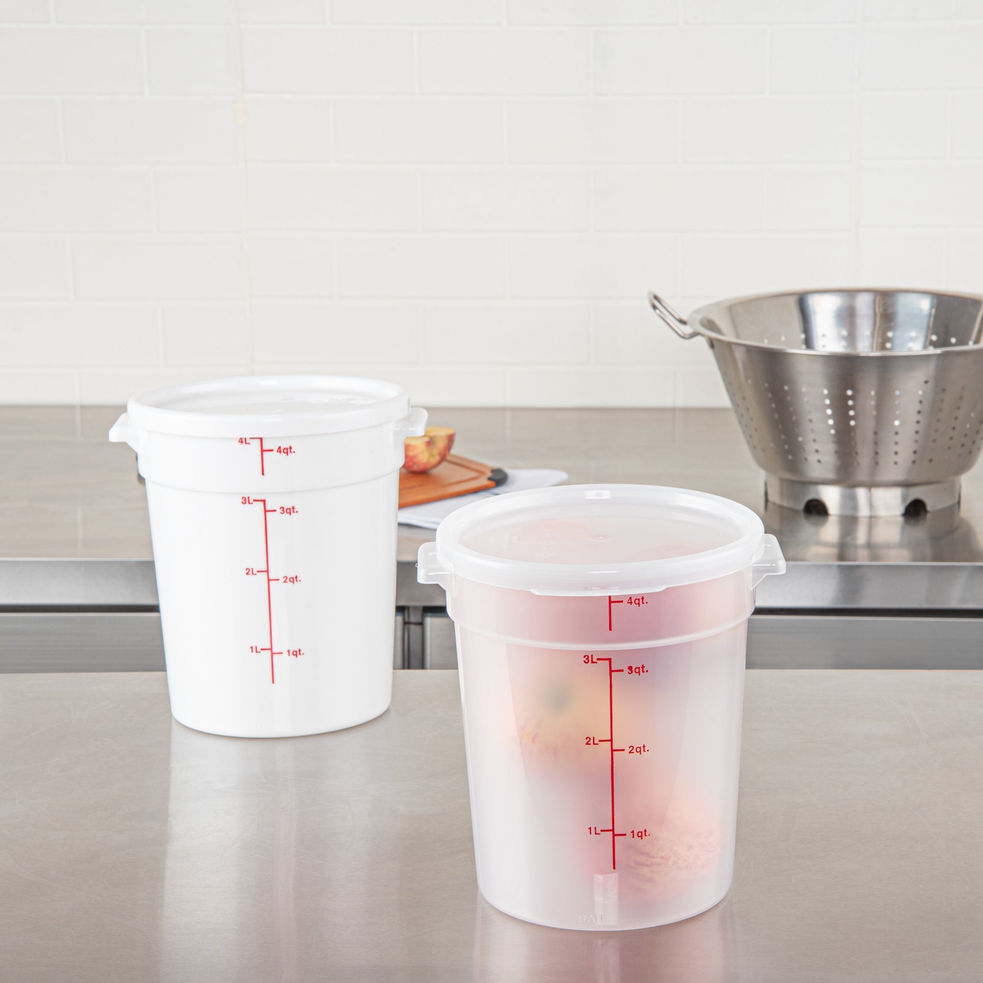 Met Lux Round Translucent Plastic Food Storage Container Lid - Fits 2 and 4 qt - 1 count box
