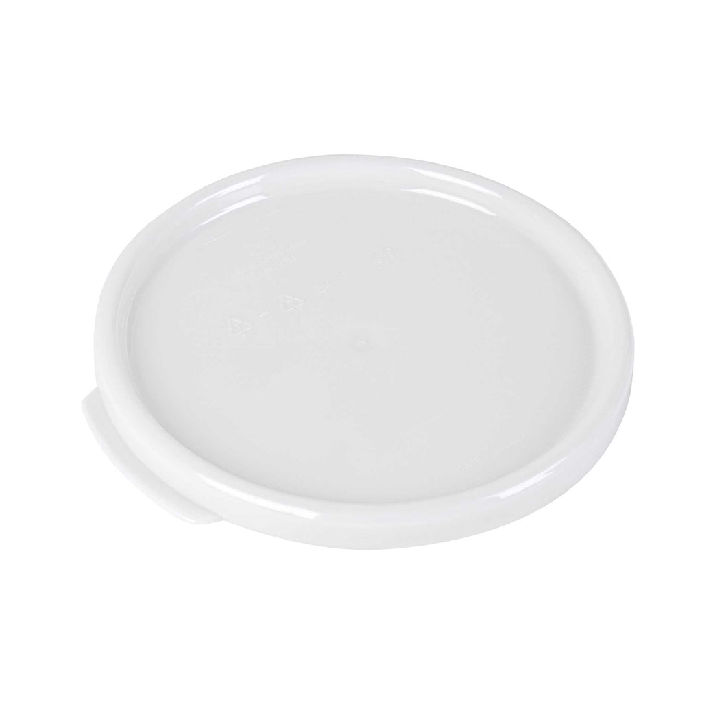 Met Lux Round White Plastic Food Storage Container Lid - Fits 2 and 4 qt - 1 count box