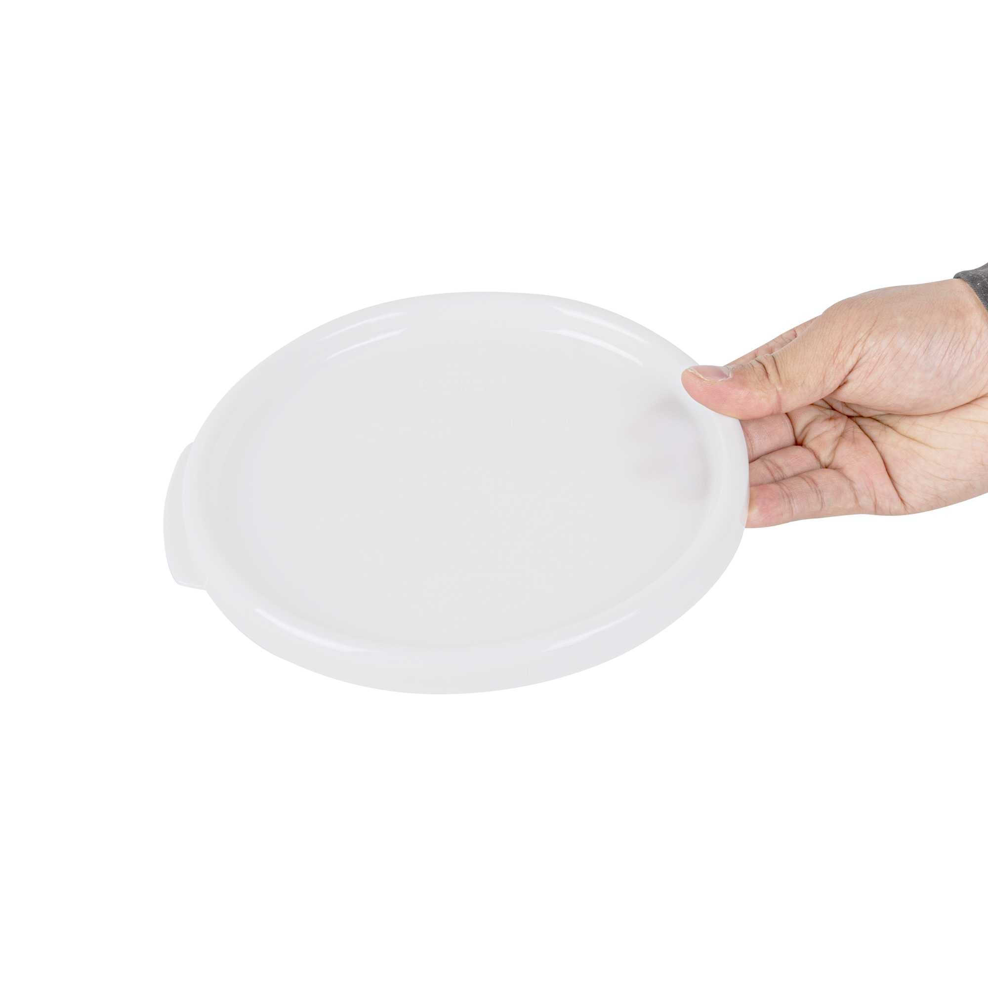 Met Lux Round White Plastic Food Storage Container Lid - Fits 2 and 4 qt - 1 count box