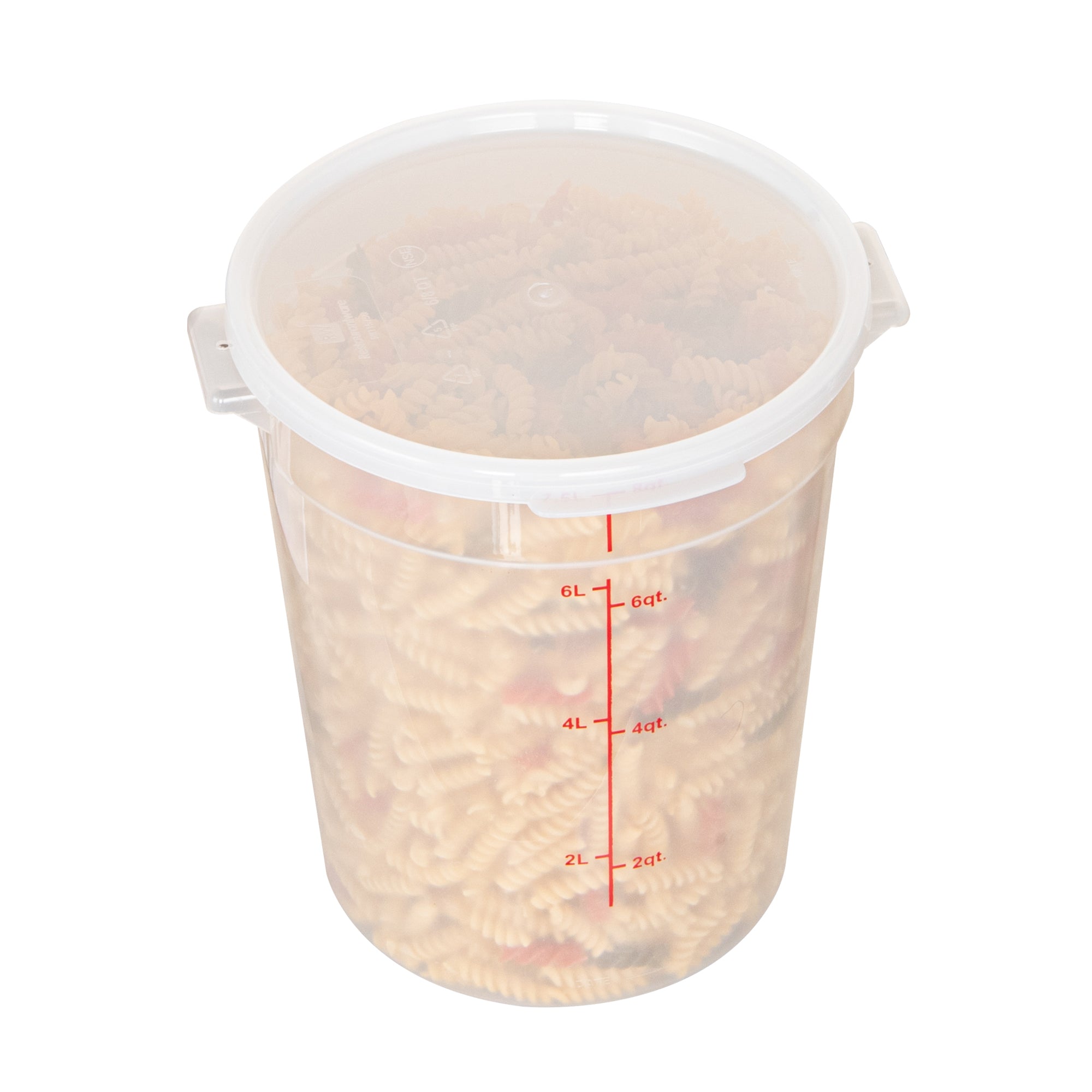 Met Lux Round Translucent Plastic Food Storage Container Lid - Fits 6 and 8 qt - 1 count box