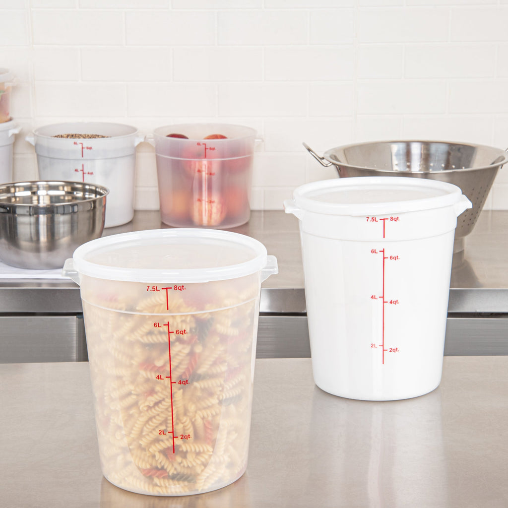 Met Lux Round Translucent Plastic Food Storage Container Lid - Fits 6 and 8 qt - 1 count box