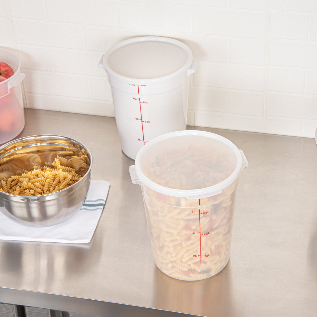 Met Lux Round Translucent Plastic Food Storage Container Lid - Fits 6 and 8 qt - 1 count box