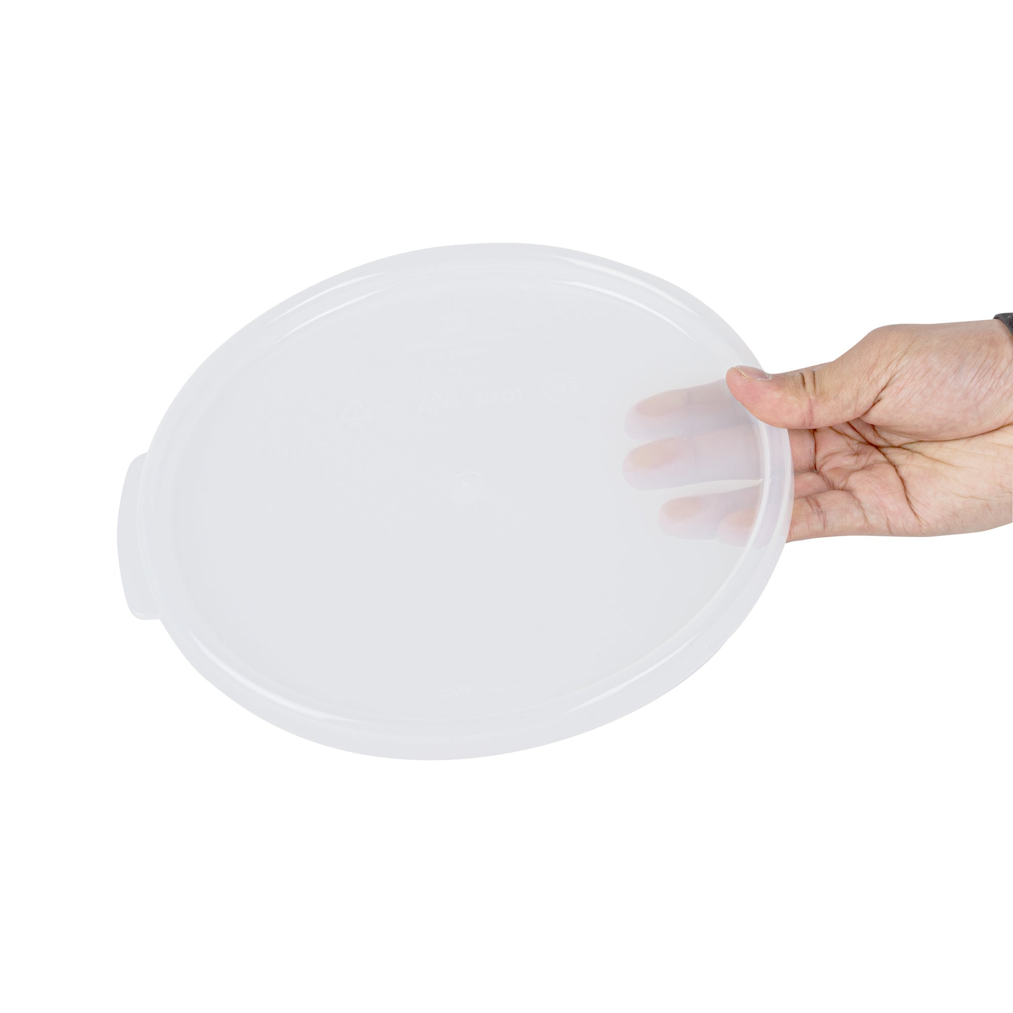 Met Lux Round Translucent Plastic Food Storage Container Lid - Fits 6 and 8 qt - 10 count box