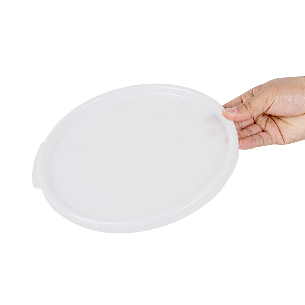 Met Lux Round White Plastic Food Storage Container Lid - Fits 6 and 8 qt - 1 count box