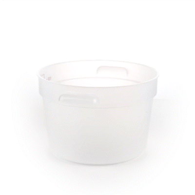 Met Lux 12 qt Round Translucent Plastic Food Storage Container - with Red Volume Markers - 12 1/4" x 12 1/4" x 8" - 10 count box