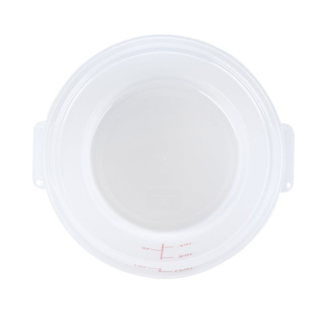 Met Lux 12 qt Round Translucent Plastic Food Storage Container - with Red Volume Markers - 12 1/4" x 12 1/4" x 8" - 10 count box
