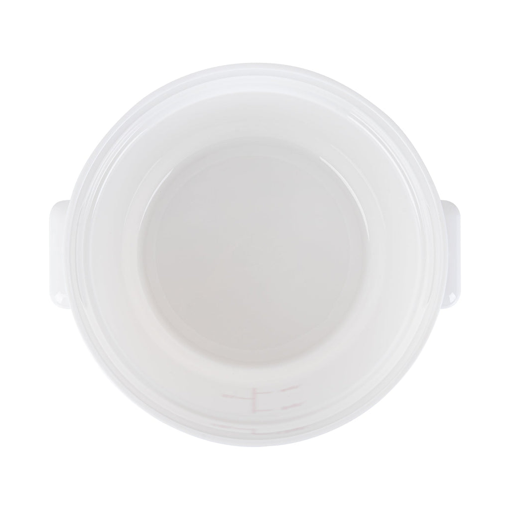 Met Lux 12 qt Round White Plastic Food Storage Container - with Red Volume Markers - 12 1/4" x 12 1/4" x 8" - 1 count box