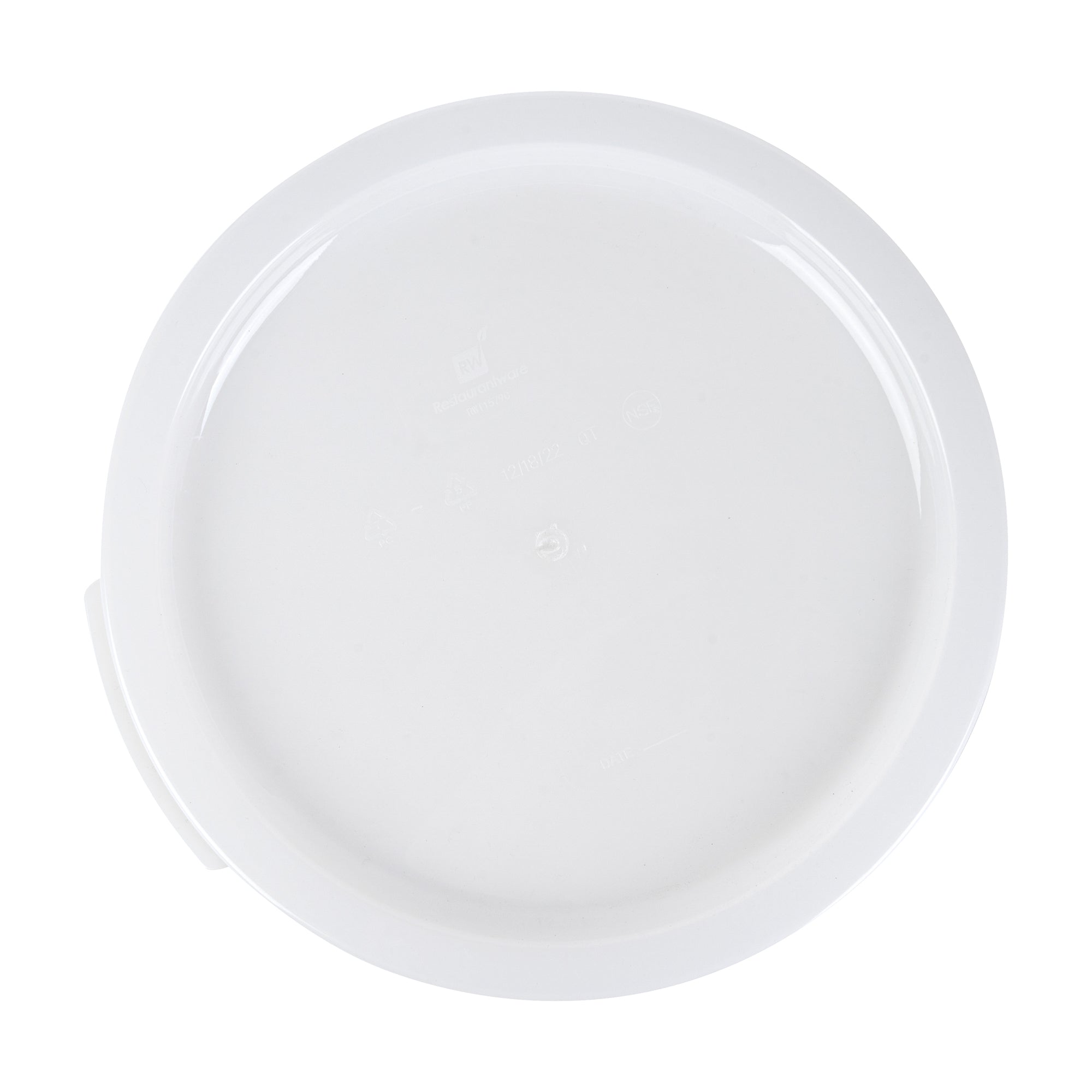 Met Lux Round Translucent Plastic Food Storage Container Lid - Fits 12, 18 and 22 qt - 1 count box