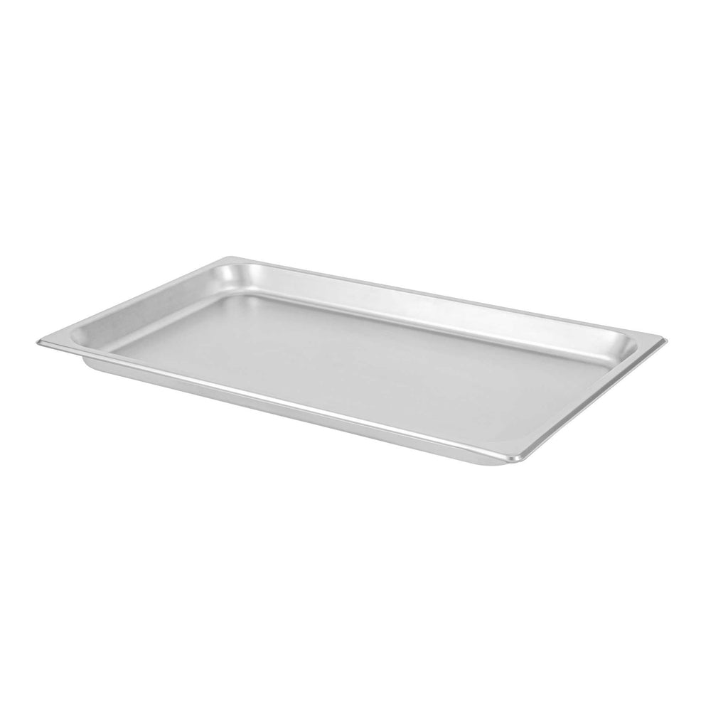 Kitchen Tek Stainless Steel Full Size Steam Table Pan - 1 1/4 Inch Deep, Anti Jam, 24 Gauge - 1 count box