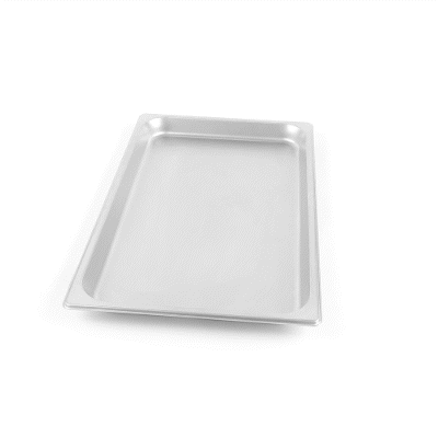 Kitchen Tek Stainless Steel Full Size Steam Table Pan - 1 1/4 Inch Deep, Anti Jam, 24 Gauge - 12 count box
