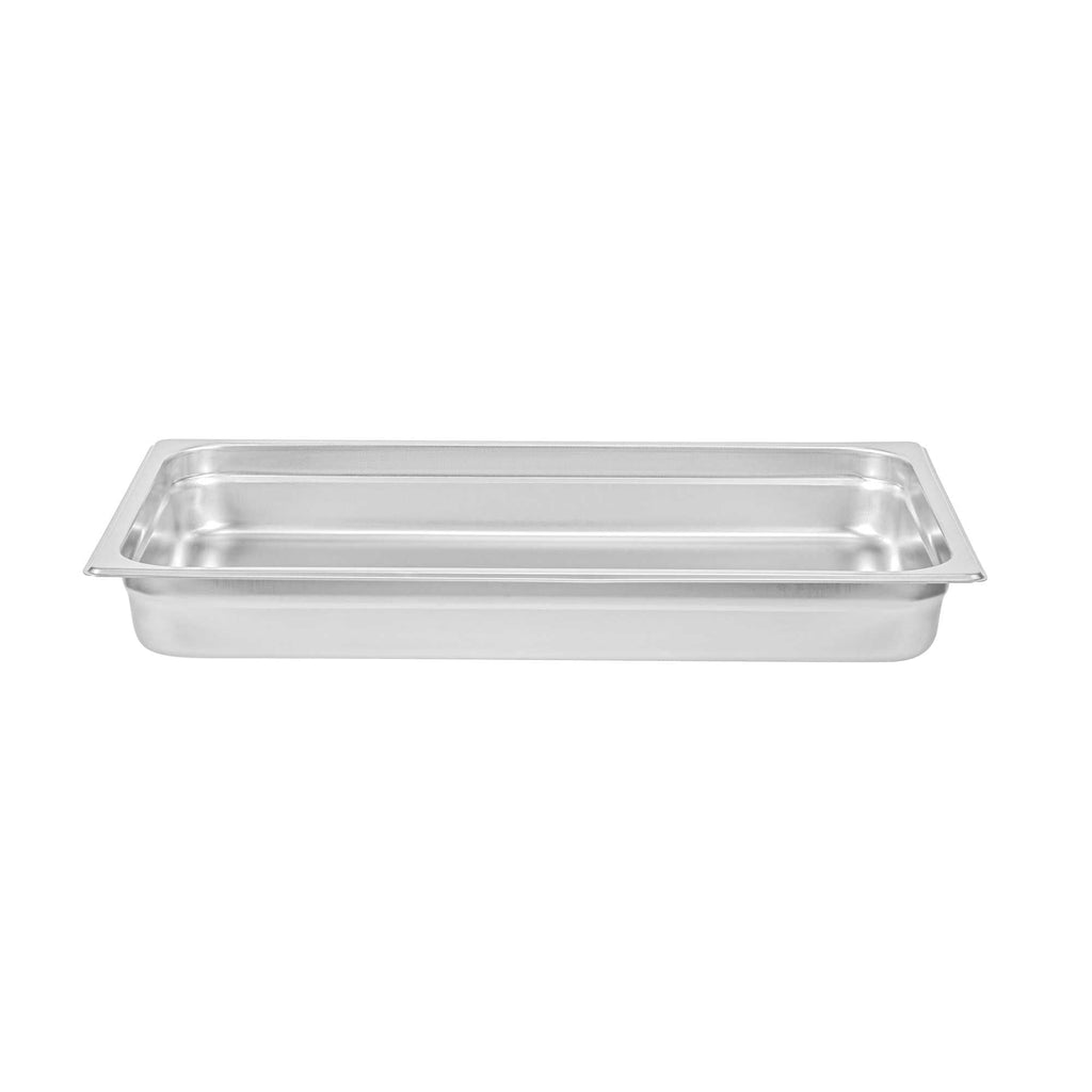 Kitchen Tek Stainless Steel Full Size Steam Table Pan - 2 1/2 Inch Deep, Anti Jam, 24 Gauge - 1 count box