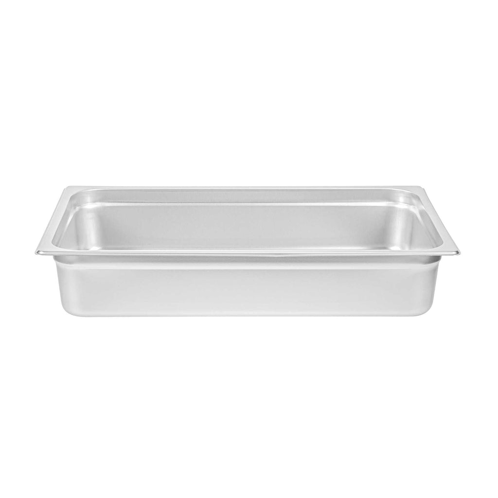 Kitchen Tek Stainless Steel Full Size Steam Table Pan - 4 Inch Deep, Anti Jam, 24 Gauge - 1 count box