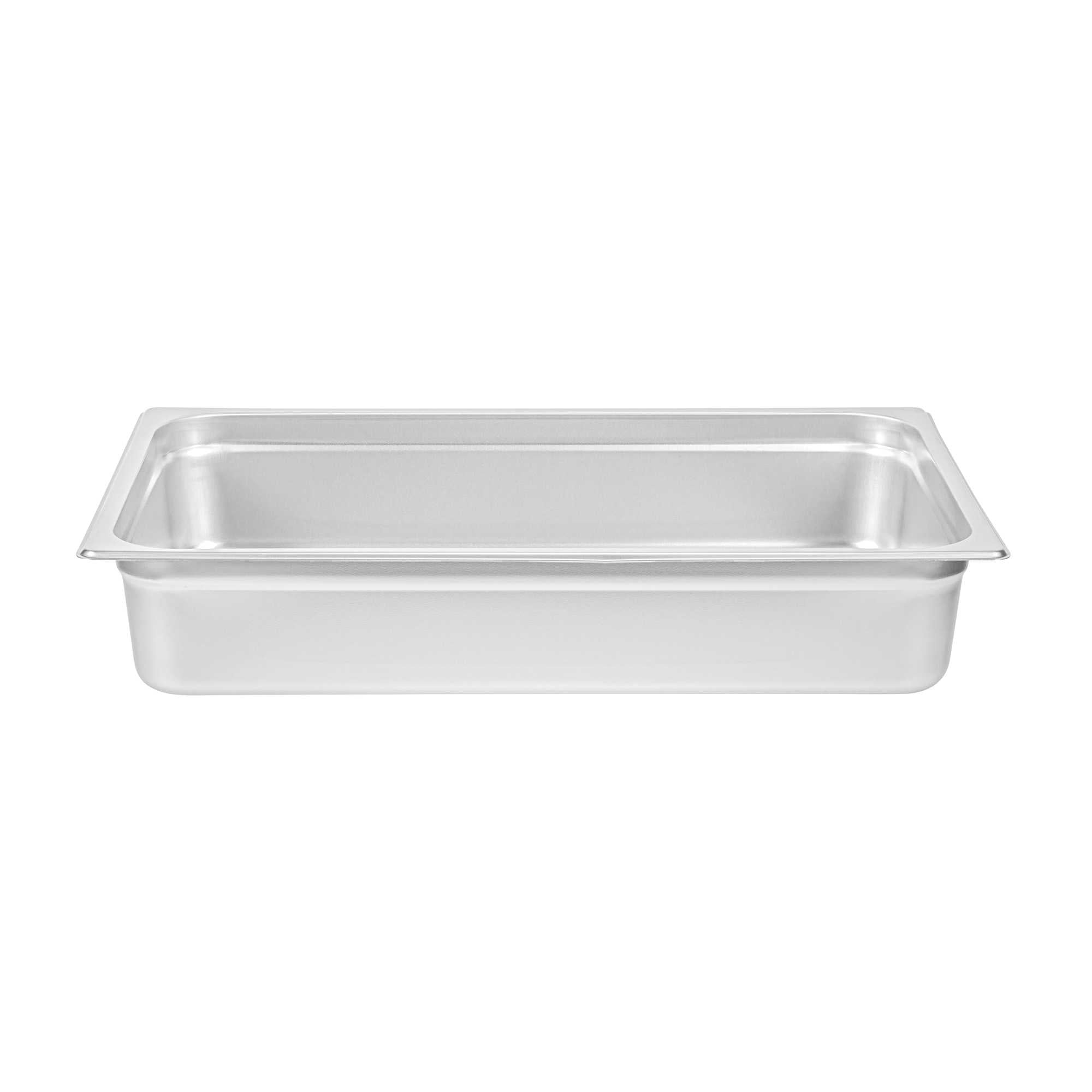 Kitchen Tek Stainless Steel Full Size Steam Table Pan - 4 Inch Deep, Anti Jam, 24 Gauge - 1 count box