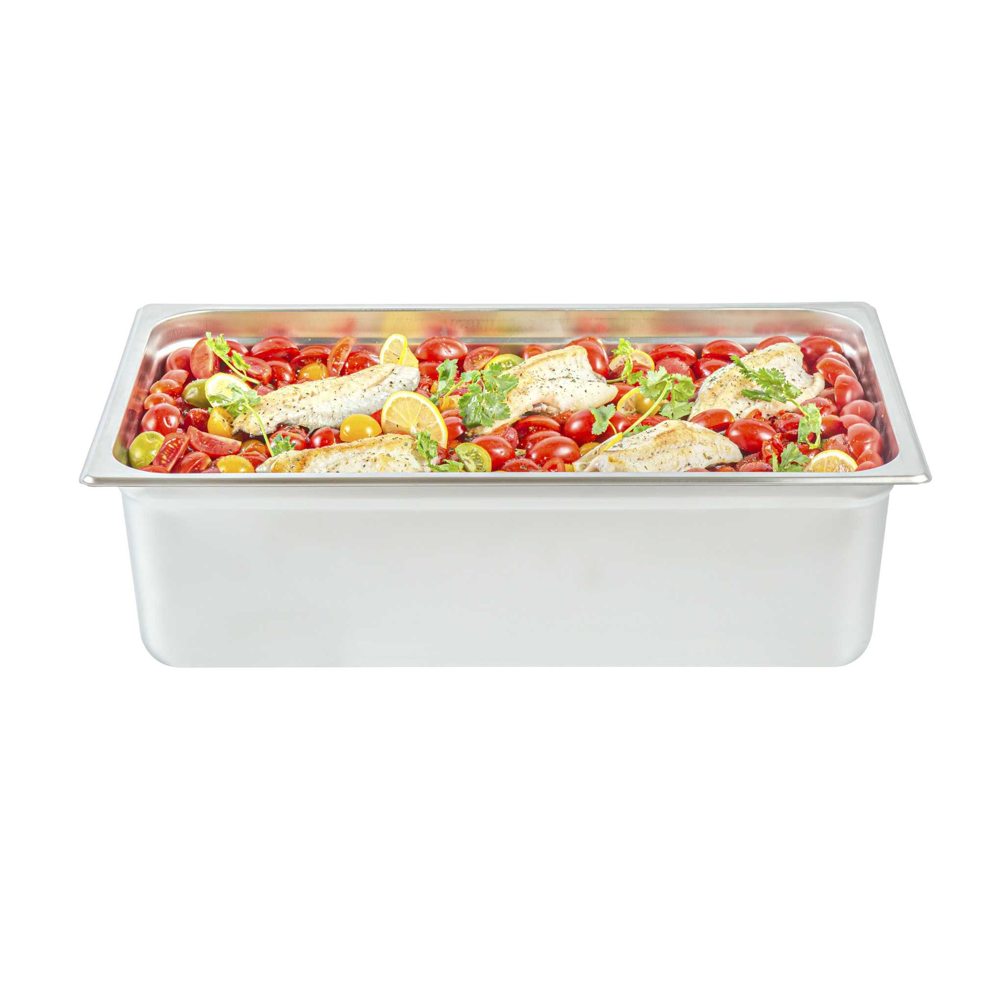 Kitchen Tek Stainless Steel Full Size Steam Table Pan - 6 Inch Deep, Anti Jam, 24 Gauge - 1 count box
