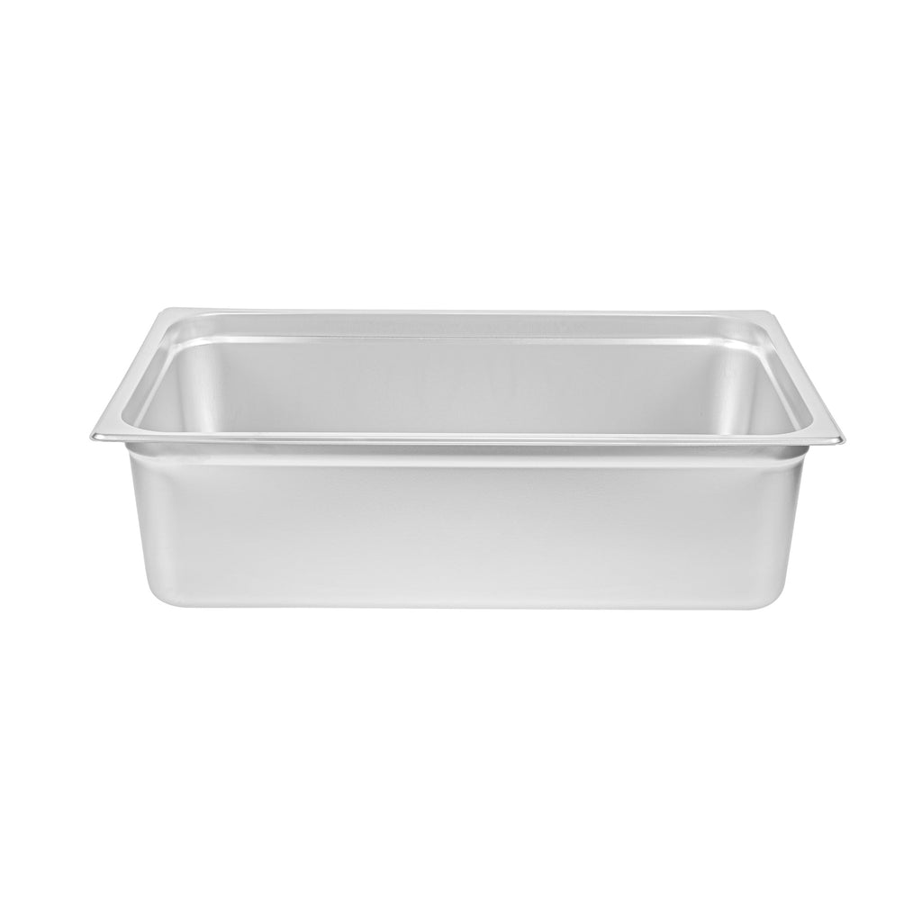 Kitchen Tek Stainless Steel Full Size Steam Table Pan - 6 Inch Deep, Anti Jam, 24 Gauge - 6 count box