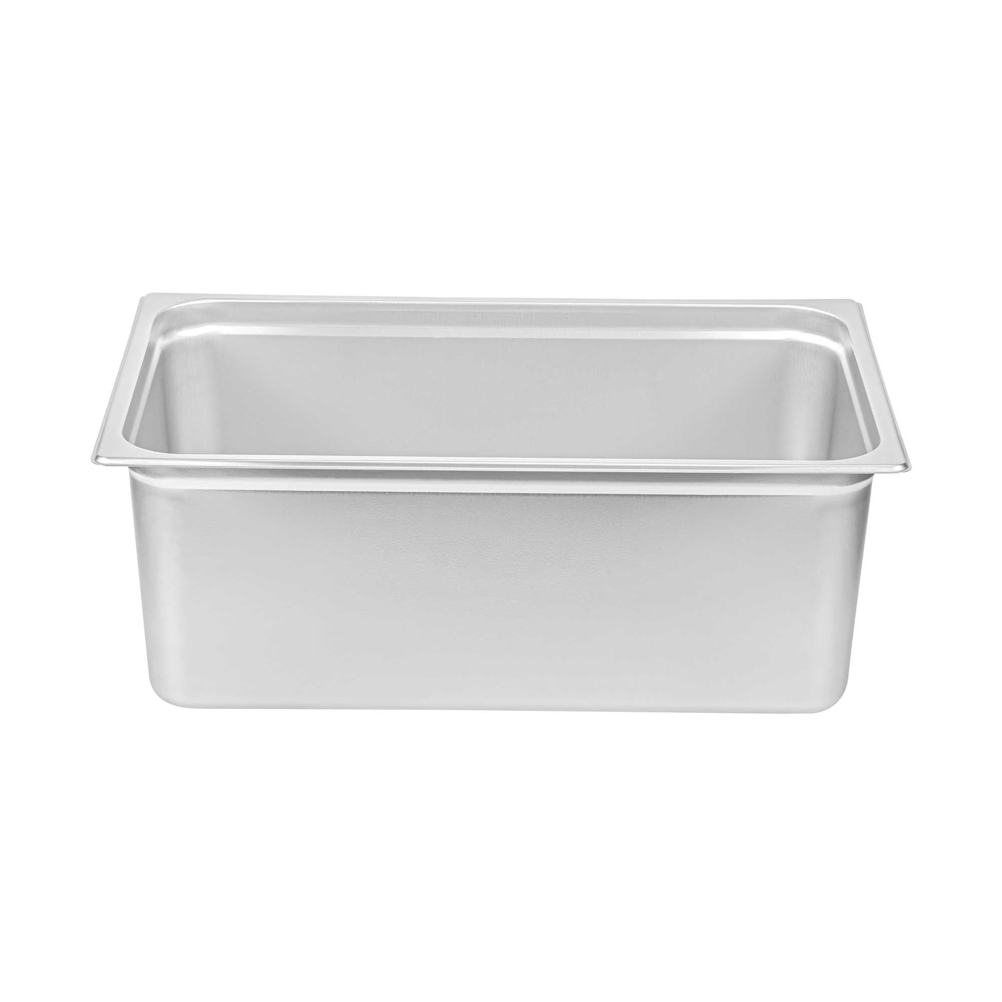Kitchen Tek Stainless Steel Full Size Steam Table Pan - 8 Inch Deep, Anti Jam, 24 Gauge - 1 count box