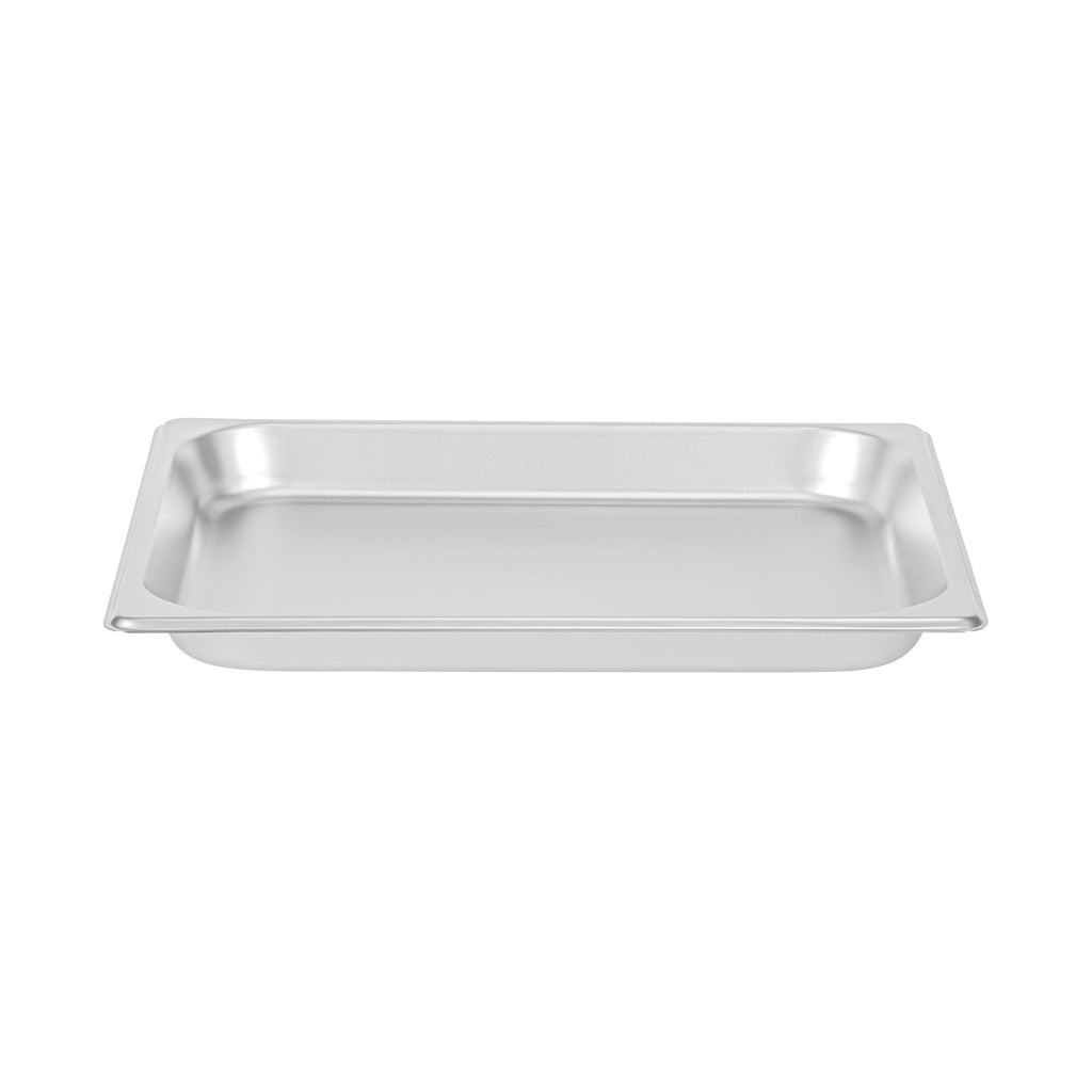 Kitchen Tek Stainless Steel 1/2 Size Steam Table Pan - 1 1/4 Inch Deep, Anti Jam, 24 Gauge - 12 count box