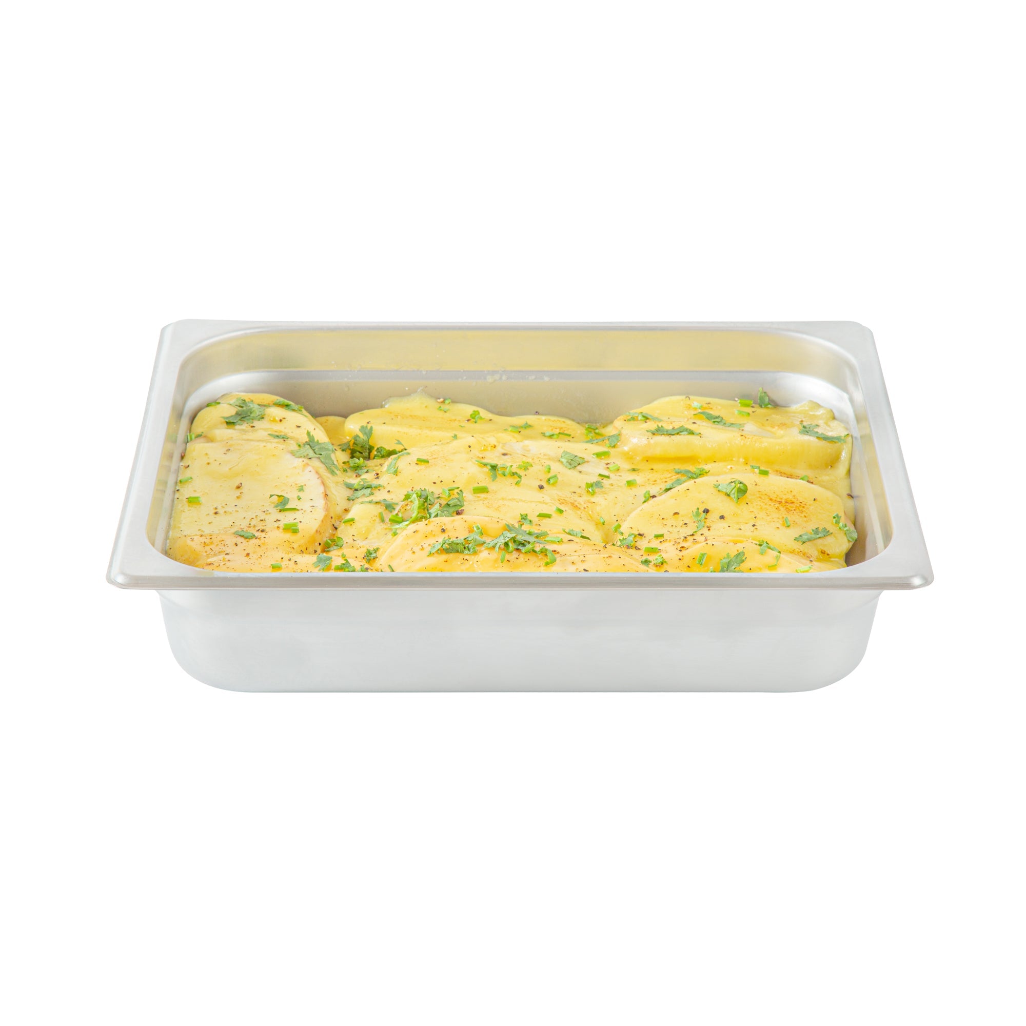 Kitchen Tek Stainless Steel 1/2 Size Steam Table Pan - 2 1/2 Inch Deep, Anti Jam, 24 Gauge - 12 count box