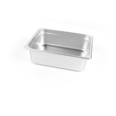 Kitchen Tek Stainless Steel 1/2 Size Steam Table Pan - 4 Inch Deep, Anti Jam, 24 Gauge - 1 count box