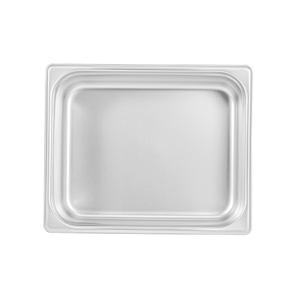 Kitchen Tek Stainless Steel 1/2 Size Steam Table Pan - 4 Inch Deep, Anti Jam, 24 Gauge - 6 count box