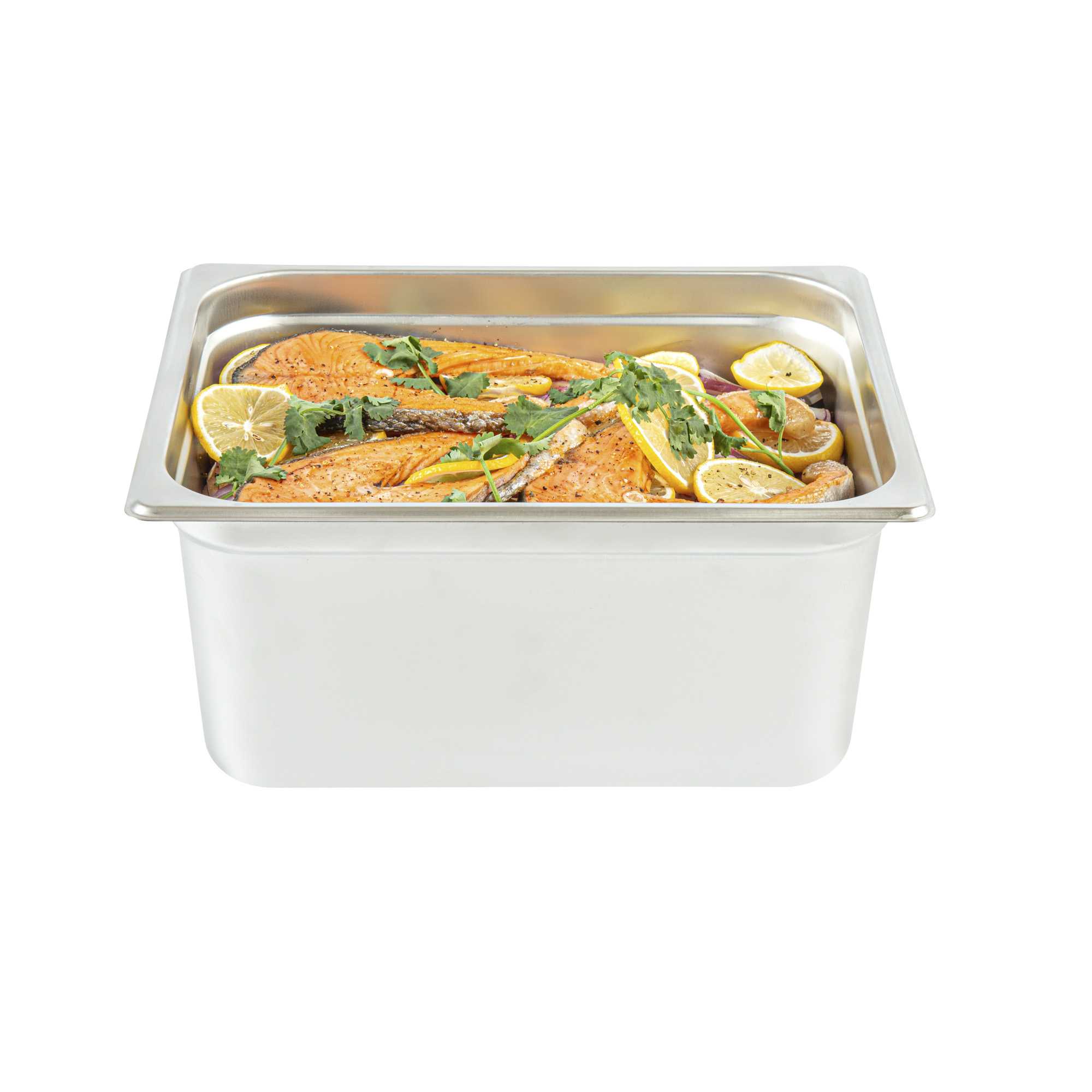 Kitchen Tek Stainless Steel 1/2 Size Steam Table Pan - 6 Inch Deep, Anti Jam, 24 Gauge - 1 count box