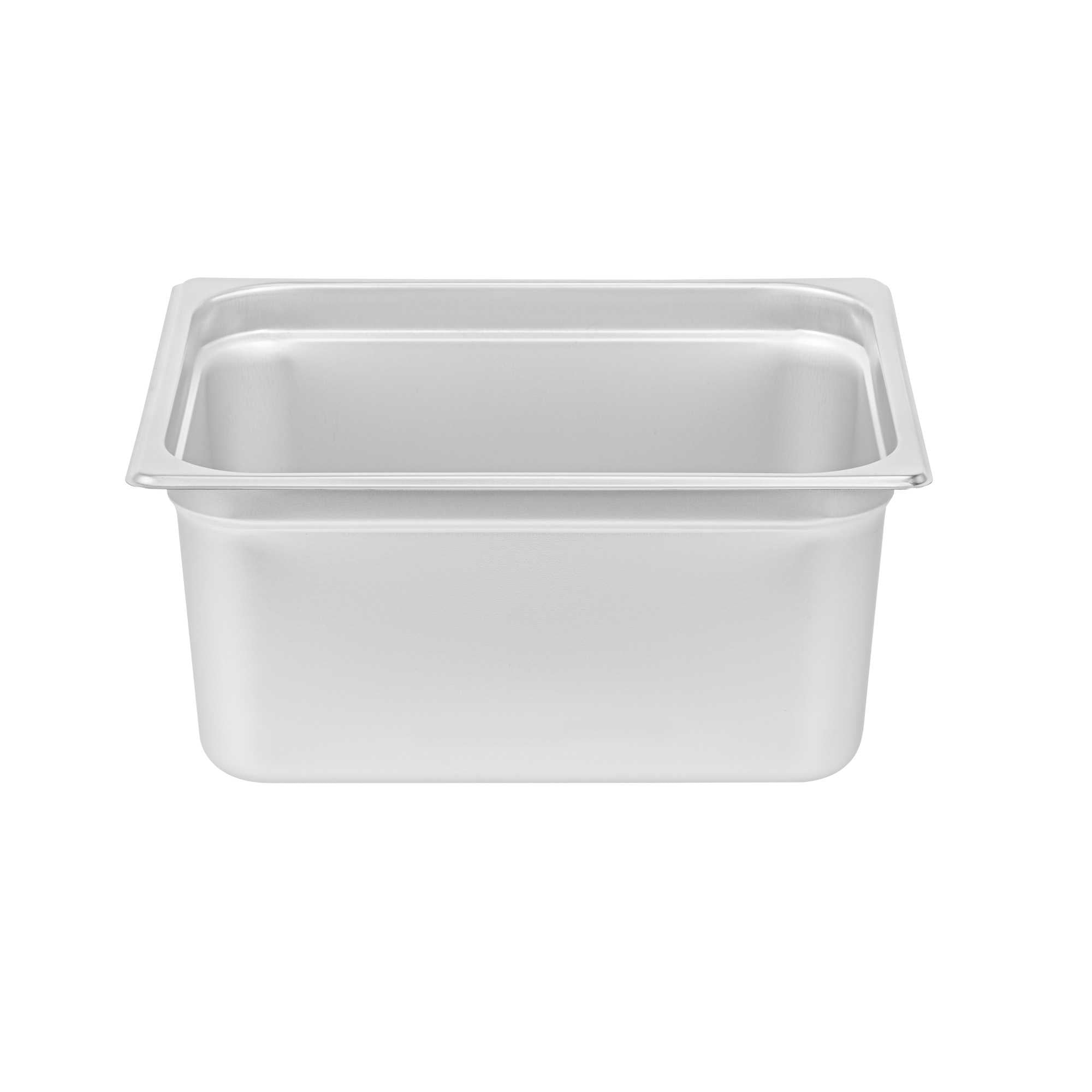 Kitchen Tek Stainless Steel 1/2 Size Steam Table Pan - 6 Inch Deep, Anti Jam, 24 Gauge - 1 count box