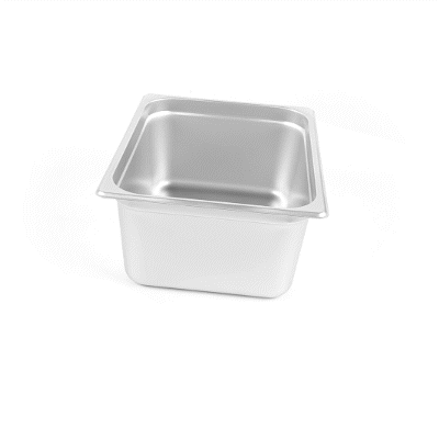 Kitchen Tek Stainless Steel 1/2 Size Steam Table Pan - 6 Inch Deep, Anti Jam, 24 Gauge - 6 count box