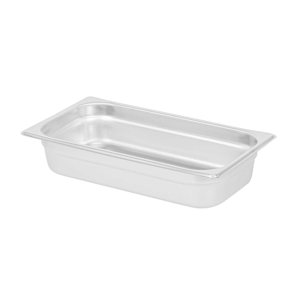 Kitchen Tek Stainless Steel 1/3 Size Steam Table Pan - 2 1/2 Inch Deep, Anti Jam, 24 Gauge - 1 count box