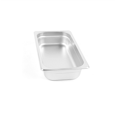 Kitchen Tek Stainless Steel 1/3 Size Steam Table Pan - 2 1/2 Inch Deep, Anti Jam, 24 Gauge - 1 count box