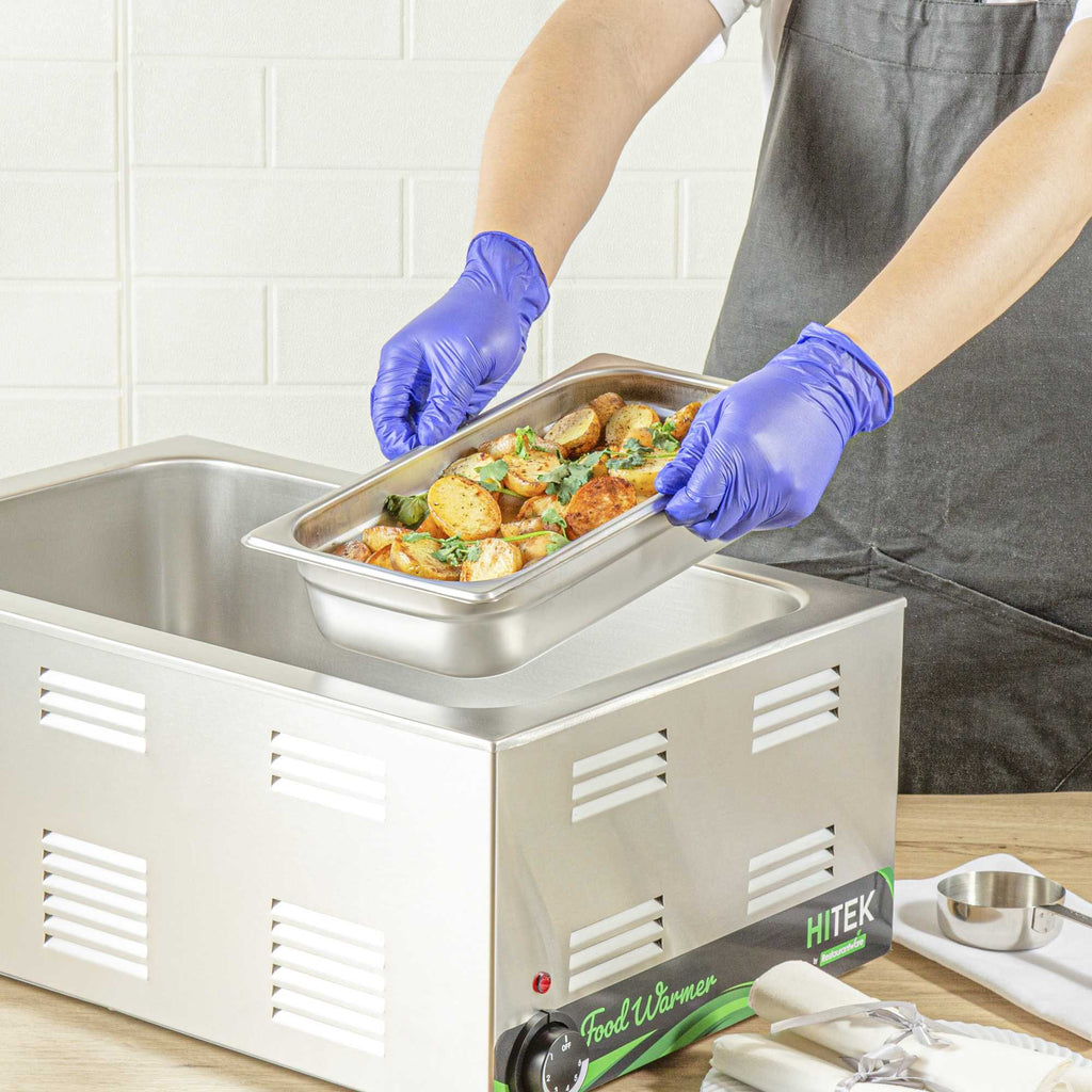 Kitchen Tek Stainless Steel 1/3 Size Steam Table Pan - 2 1/2 Inch Deep, Anti Jam, 24 Gauge - 1 count box