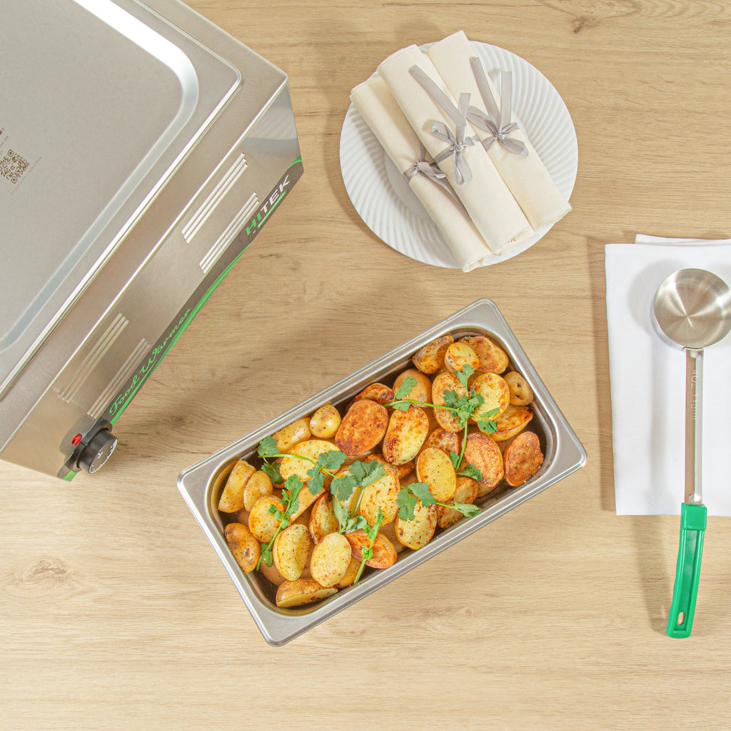 Kitchen Tek Stainless Steel 1/3 Size Steam Table Pan - 2 1/2 Inch Deep, Anti Jam, 24 Gauge - 12 count box