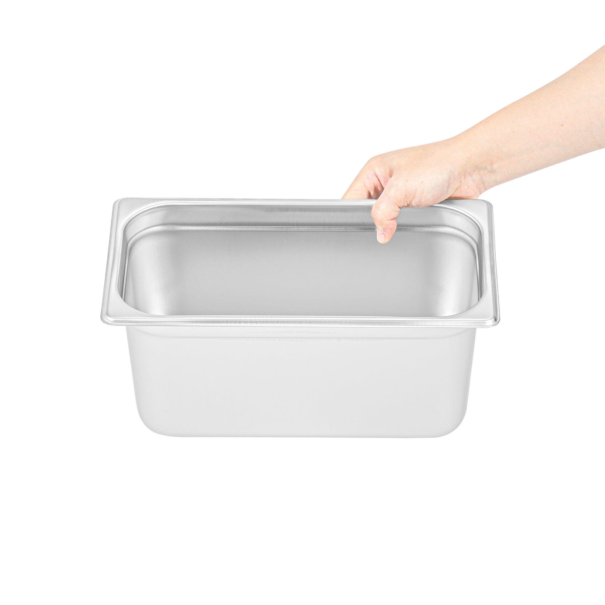Kitchen Tek Stainless Steel 1/3 Size Steam Table Pan - 6 Inch Deep, Anti Jam, 24 Gauge - 12 count box