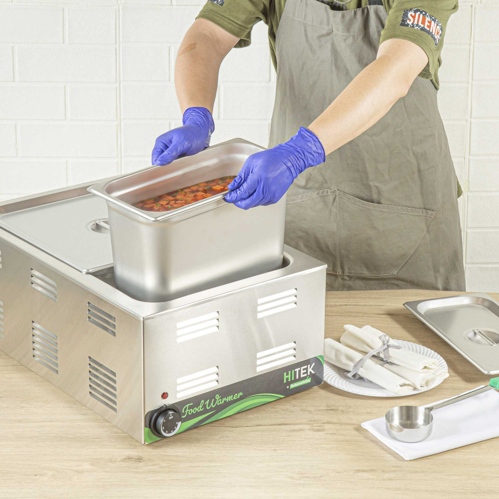Kitchen Tek Stainless Steel 1/3 Size Steam Table Pan - 8 Inch Deep, Anti Jam, 24 Gauge - 1 count box