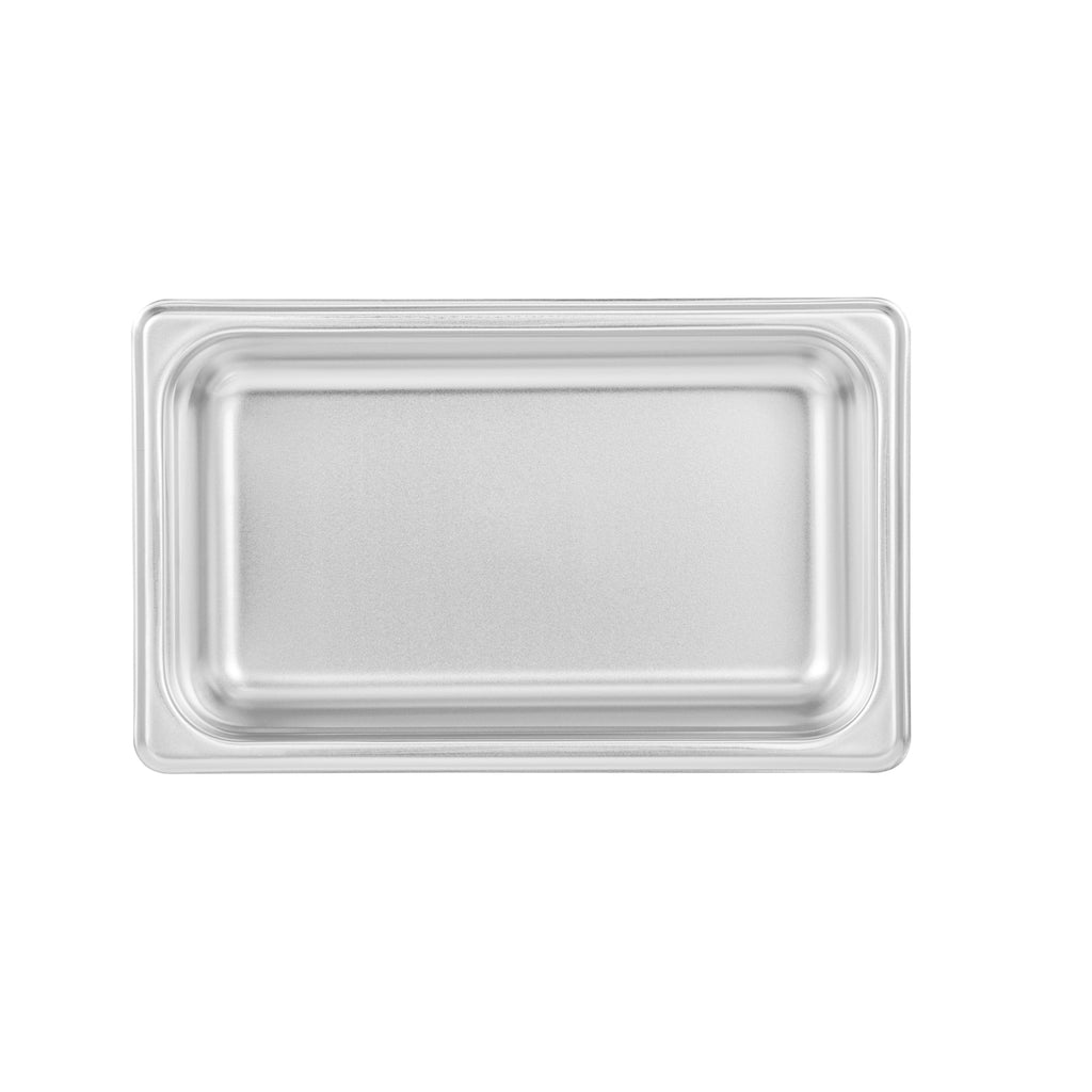 Kitchen Tek Stainless Steel 1/4 Size Steam Table Pan - 2 1/2 Inch Deep, Anti Jam, 24 Gauge - 12 count box