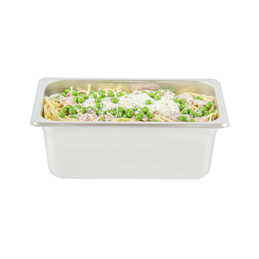 Kitchen Tek Stainless Steel 1/4 Size Steam Table Pan - 4 Inch Deep, Anti Jam, 24 Gauge - 1 count box