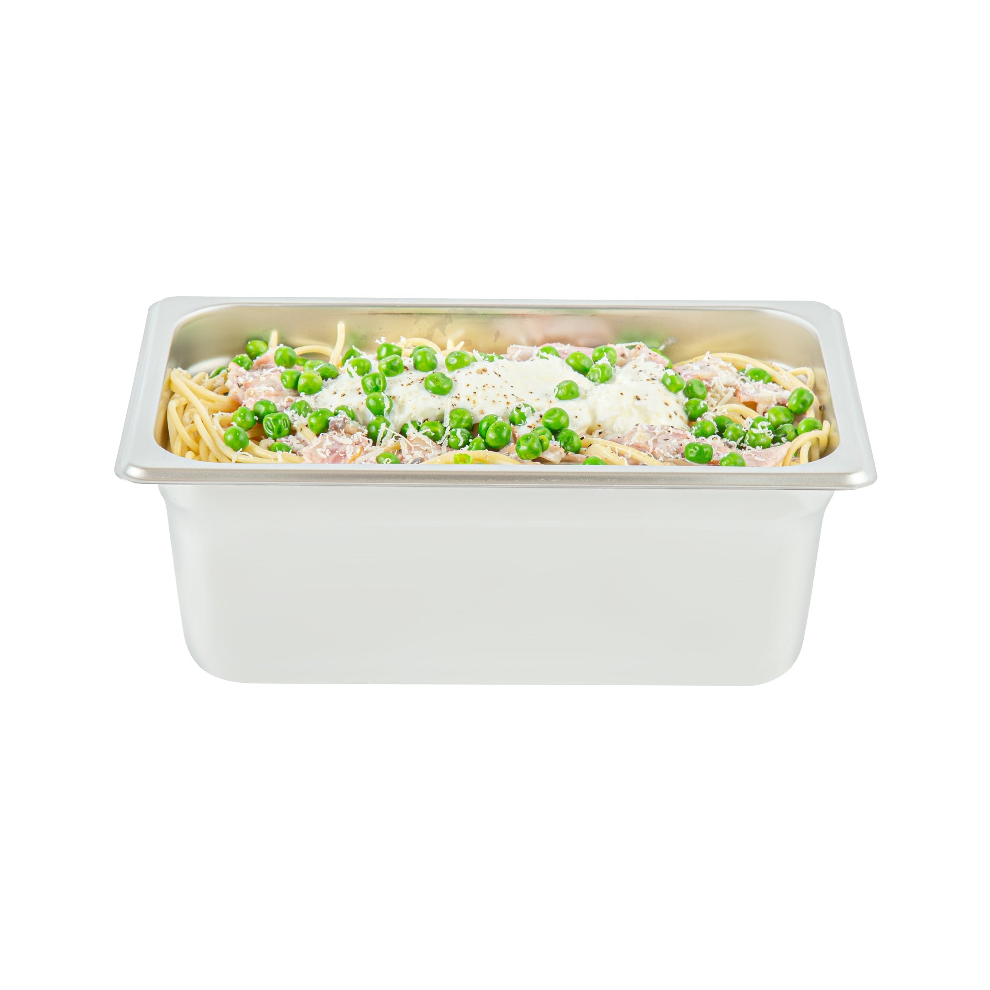 Kitchen Tek Stainless Steel 1/4 Size Steam Table Pan - 4 Inch Deep, Anti Jam, 24 Gauge - 12 count box