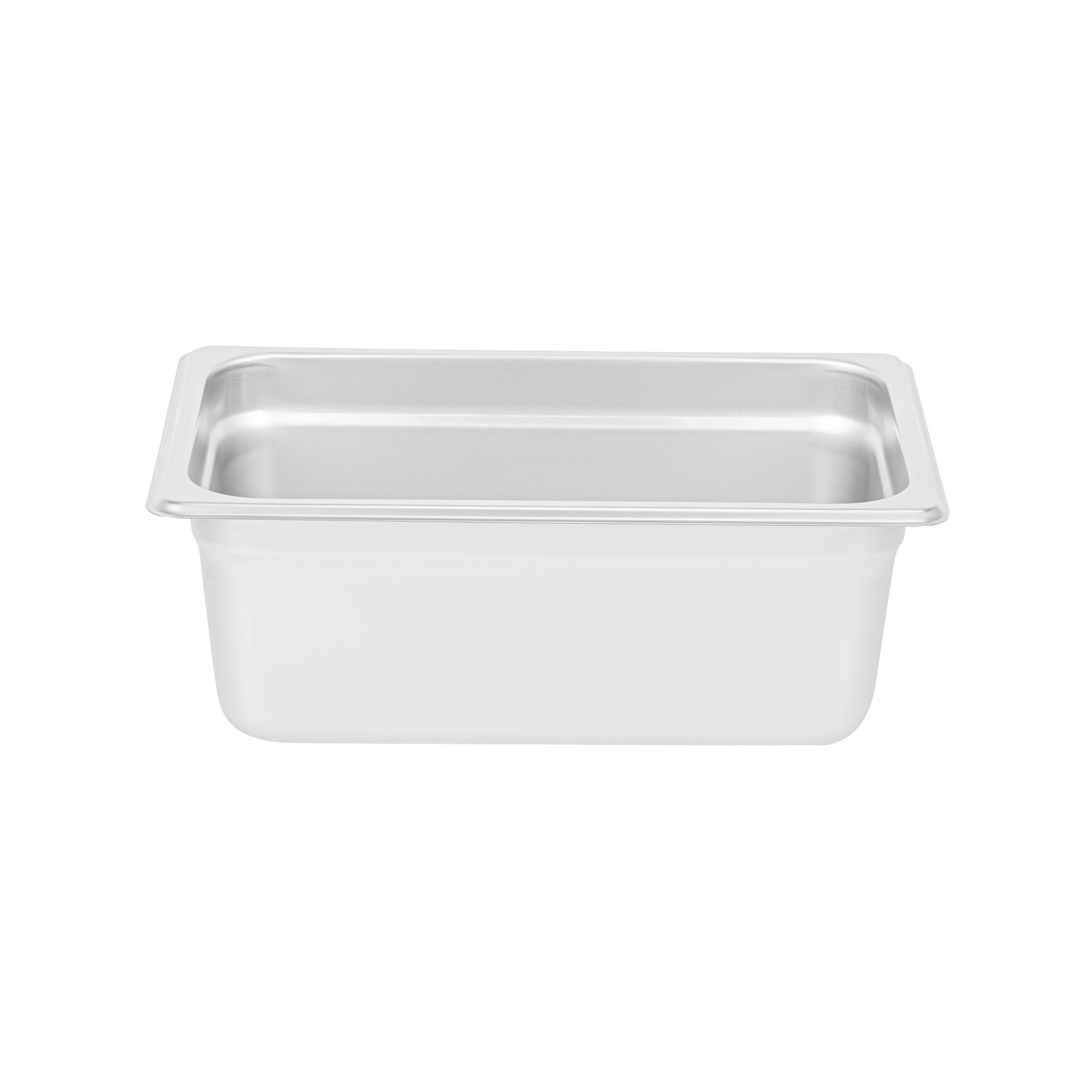 Kitchen Tek Stainless Steel 1/4 Size Steam Table Pan - 4 Inch Deep, Anti Jam, 24 Gauge - 12 count box