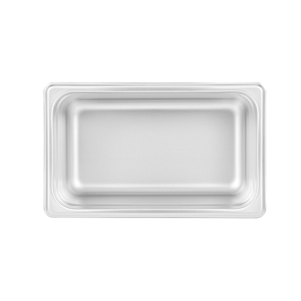 Kitchen Tek Stainless Steel 1/4 Size Steam Table Pan - 4 Inch Deep, Anti Jam, 24 Gauge - 12 count box