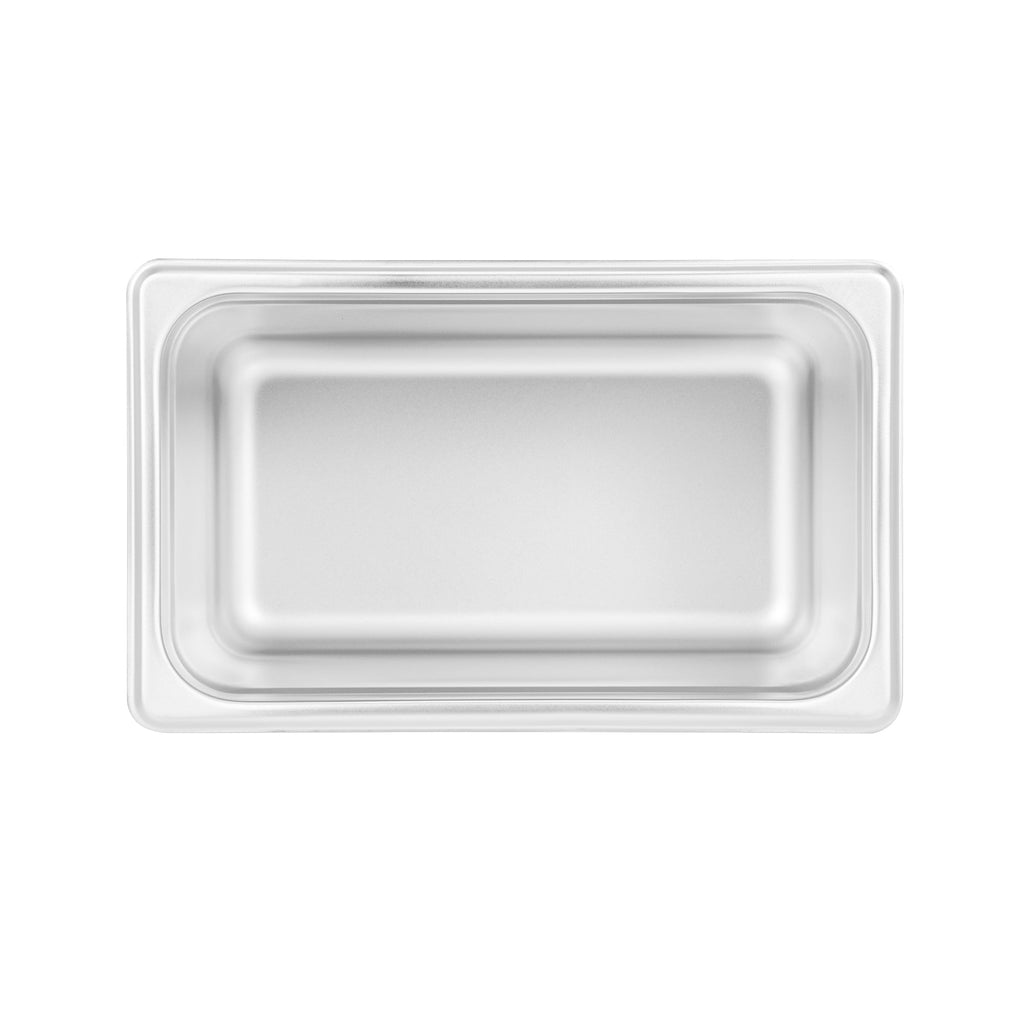 Kitchen Tek Stainless Steel 1/4 Size Steam Table Pan - 6 Inch Deep, Anti Jam, 24 Gauge - 12 count box