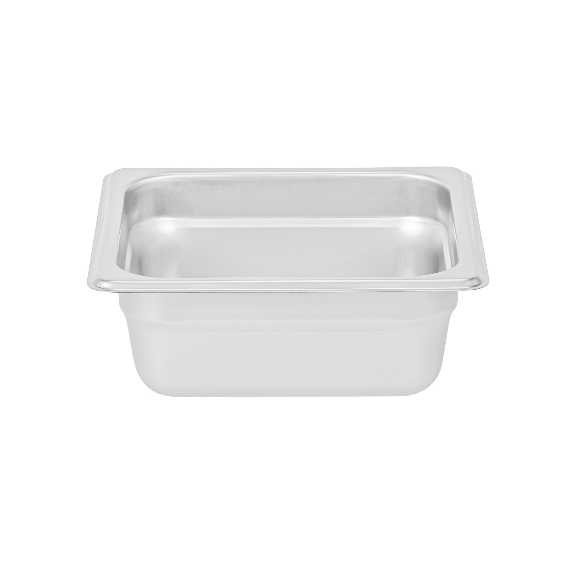 Kitchen Tek Stainless Steel 1/6 Size Steam Table Pan - 2 1/2 Inch Deep, Anti Jam, 24 Gauge - 12 count box