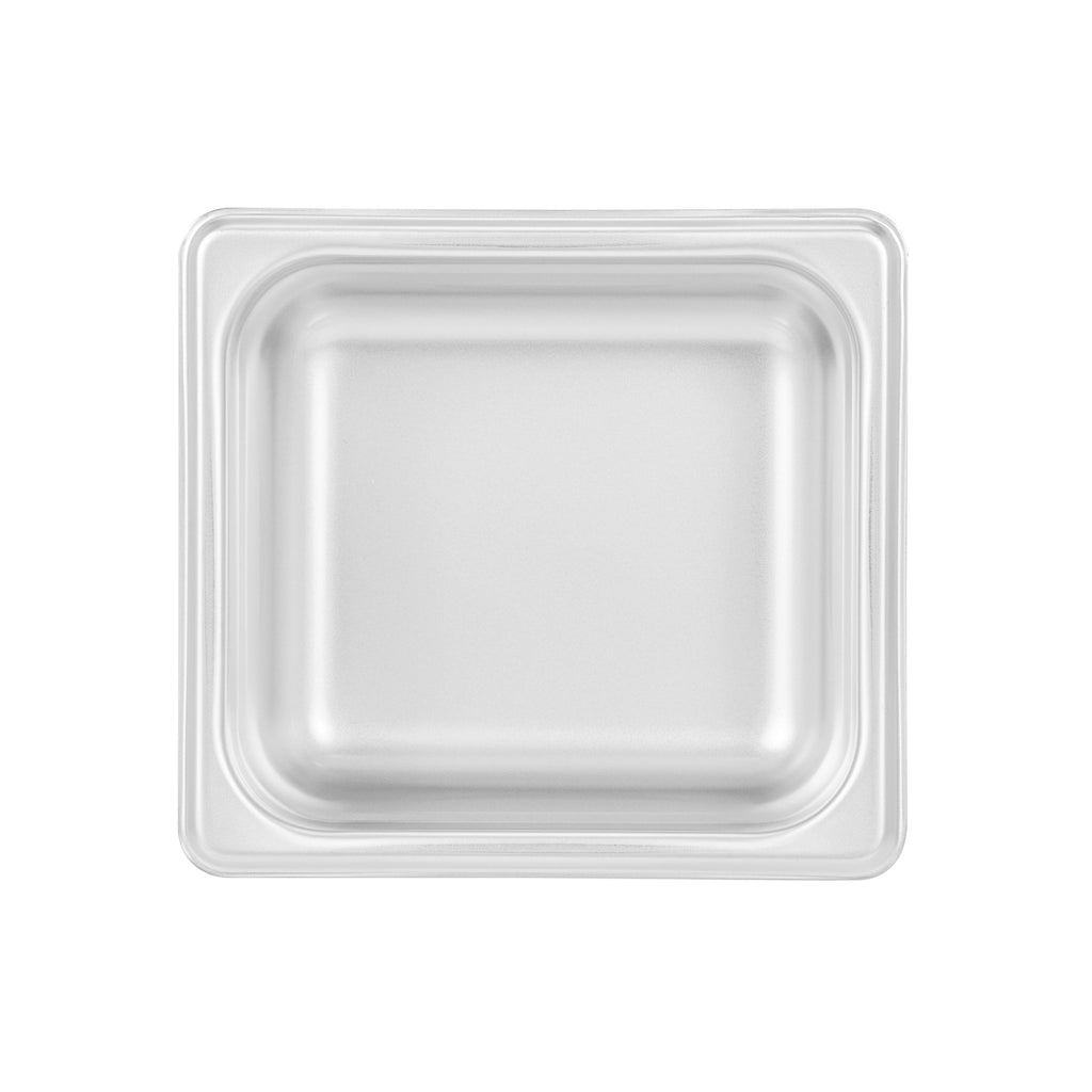 Kitchen Tek Stainless Steel 1/6 Size Steam Table Pan - 2 1/2 Inch Deep, Anti Jam, 24 Gauge - 12 count box