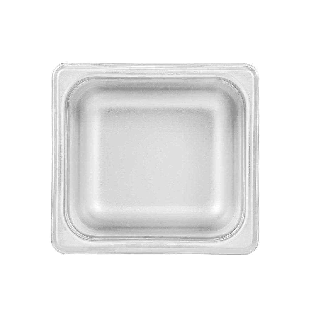 Kitchen Tek Stainless Steel 1/6 Size Steam Table Pan - 4 Inch Deep, Anti Jam, 24 Gauge - 1 count box
