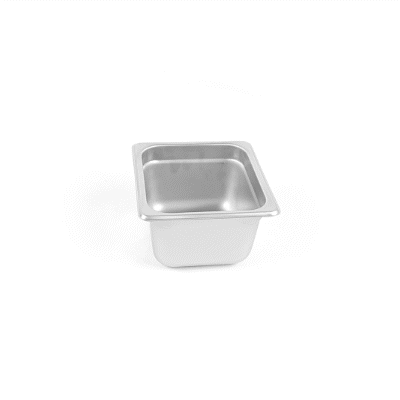 Kitchen Tek Stainless Steel 1/6 Size Steam Table Pan - 4 Inch Deep, Anti Jam, 24 Gauge - 12 count box