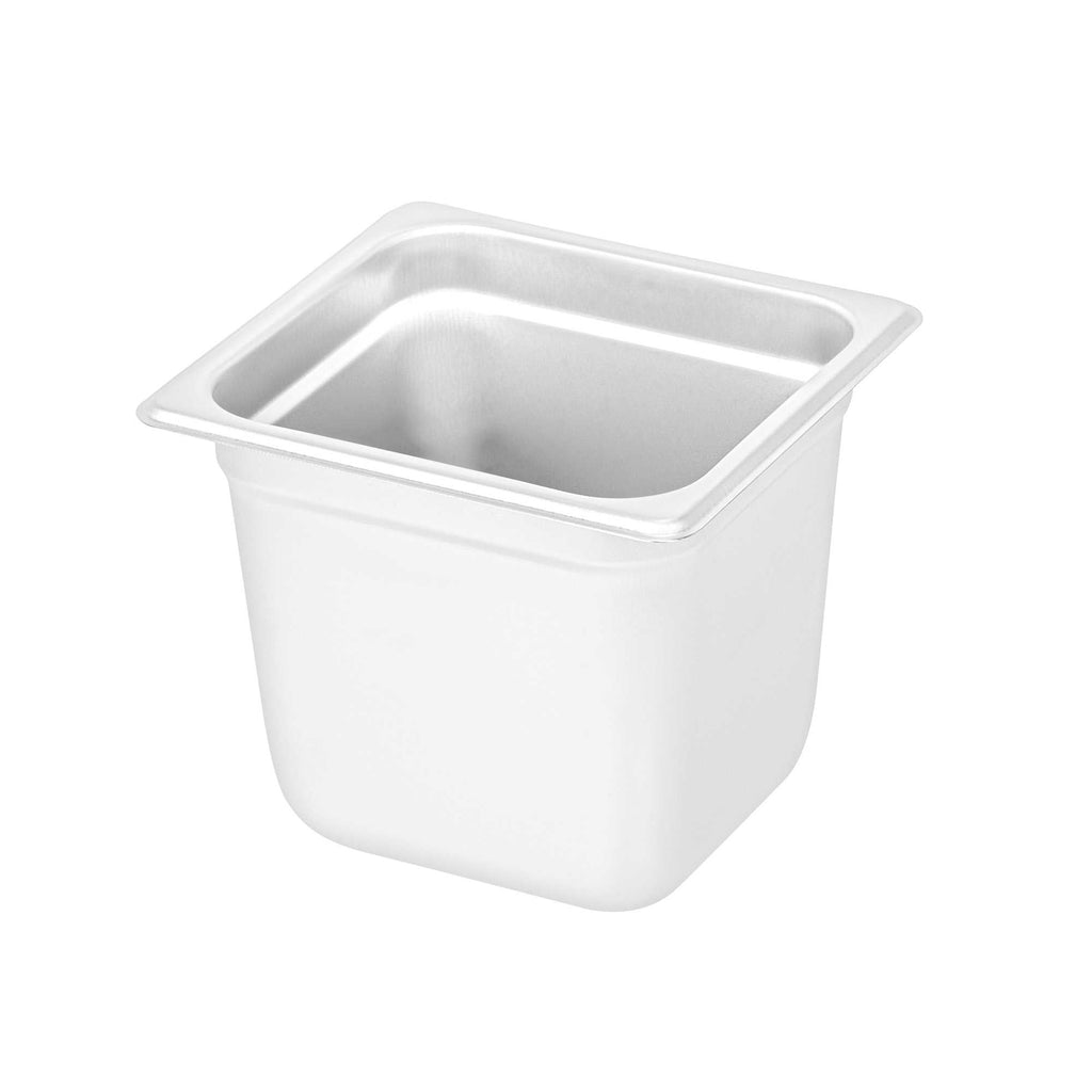 Kitchen Tek Stainless Steel 1/6 Size Steam Table Pan - 6 Inch Deep, Anti Jam, 24 Gauge - 1 count box