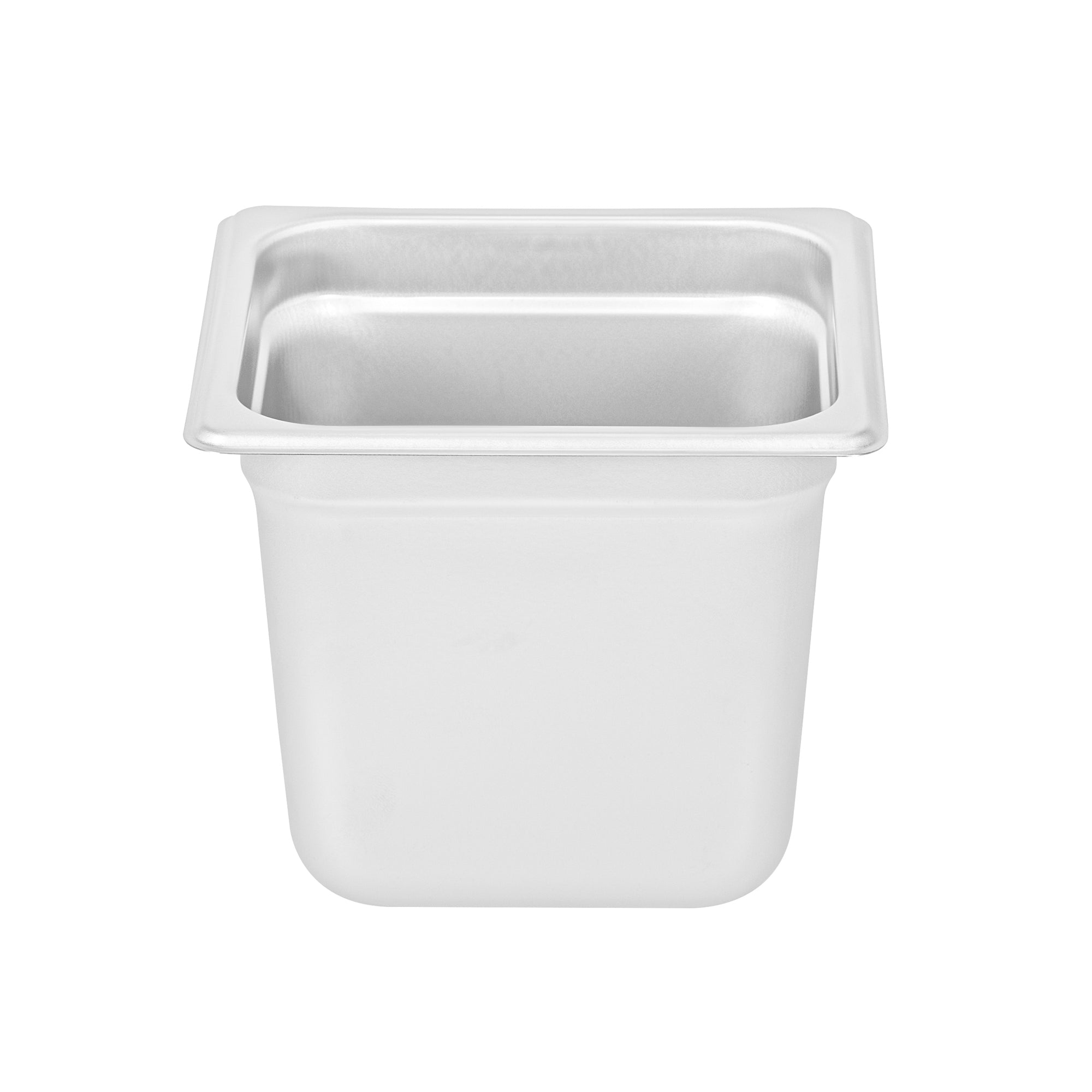 Kitchen Tek Stainless Steel 1/6 Size Steam Table Pan - 6 Inch Deep, Anti Jam, 24 Gauge - 12 count box